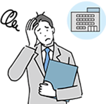 本業に影響が出ないか心配する男性のイラスト